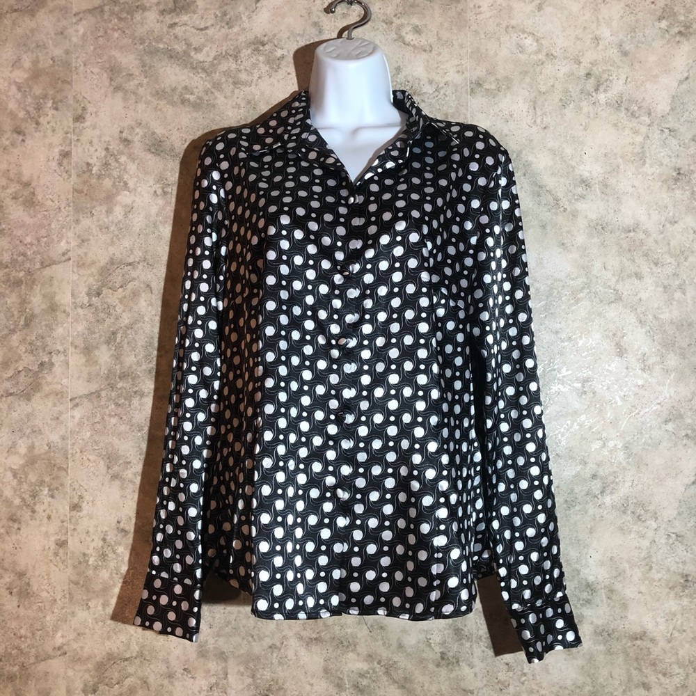 George Silky Smooth Button-Down Blouse